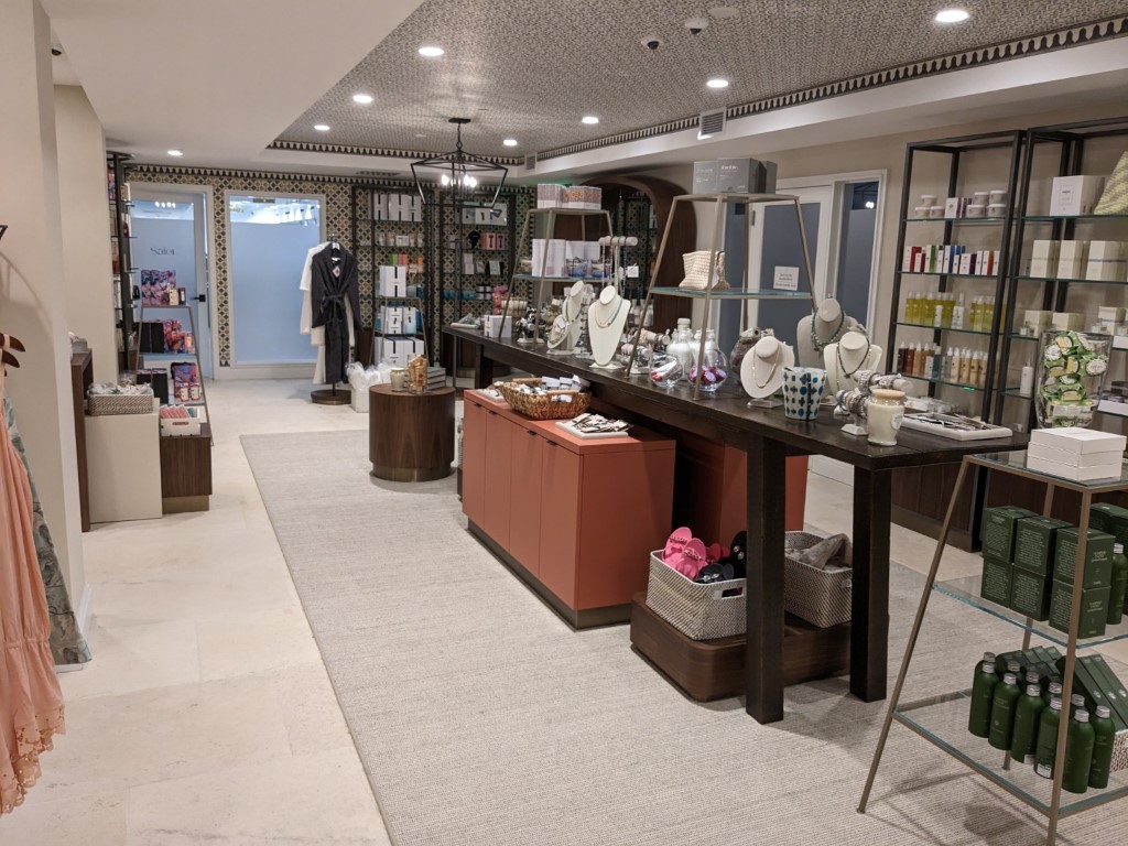 a retail store view with custom displays